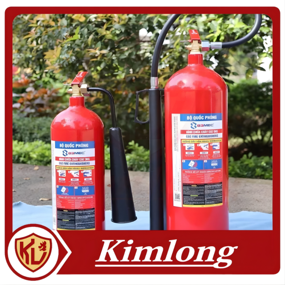 Bình chữa cháy CO2 MT5, 5kg Đầu phun SPRINKLER (83MEC – Bộ Quốc Phòng)