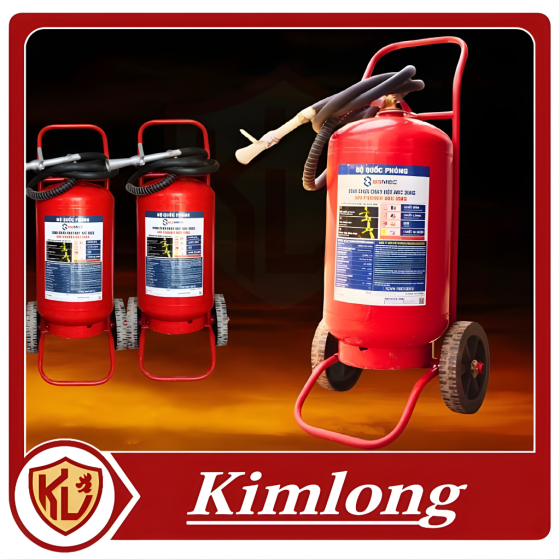 Bình chữa cháy xe đẩy 35kg bột ABC T35