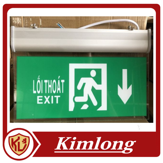 Đèn Exit thoát nạn hướng xuống